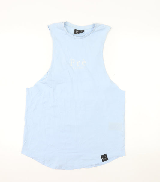 Prè London Men's Blue XS Cotton Sleeveless Tank Top