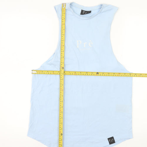 Prè London Men's Blue XS Cotton Sleeveless Tank Top