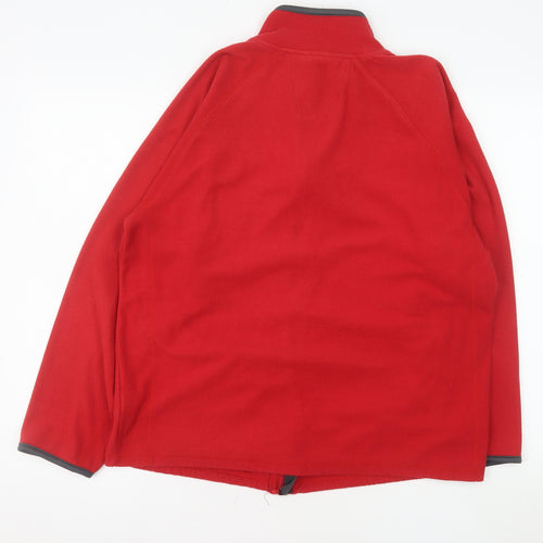 Marks and Spencer Men’s Red Fleece Full Zip Jacket Size M 38in