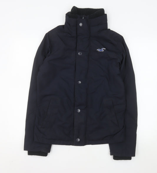 Hollister Men's Blue All-Weather Mid-Length Jacket Size S