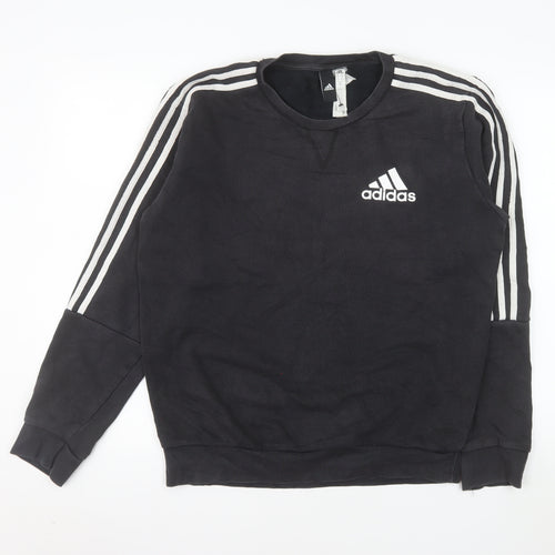 Adidas Men’s Black Crew Neck Pullover Sweatshirt Size M