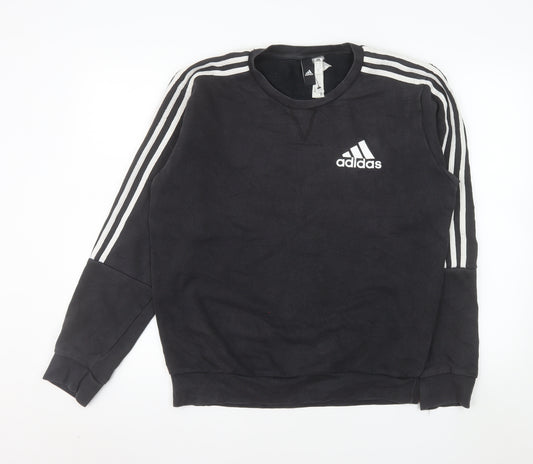 Adidas Men’s Black Crew Neck Pullover Sweatshirt Size M