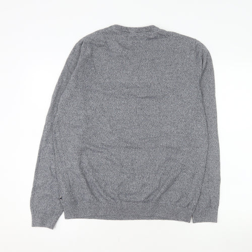 Jack & Jones Men's Grey Cotton Crew Neck Pullover Sweatshirt L