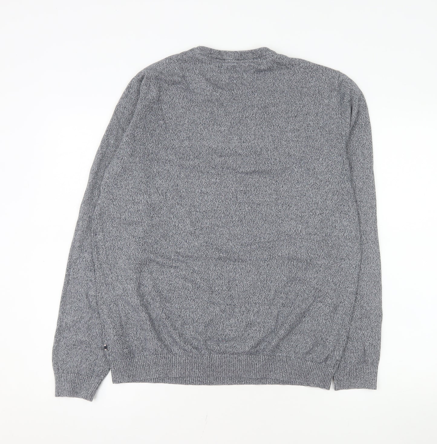 Jack & Jones Men's Grey Cotton Crew Neck Pullover Sweatshirt L