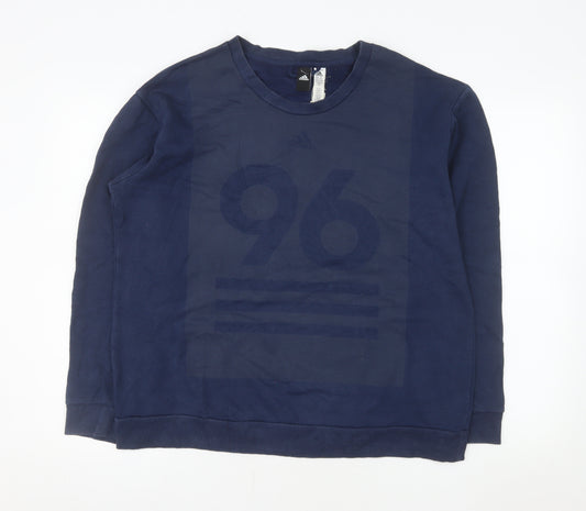 Adidas Men's Blue XL Pullover Crew Neck Sweatshirt