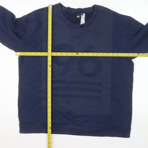 Adidas Men's Blue XL Pullover Crew Neck Sweatshirt