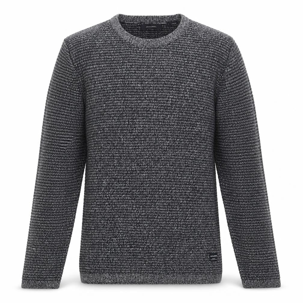 Jack & Jones Men's Grey Knit Cotton Pullover Sweatshirt L