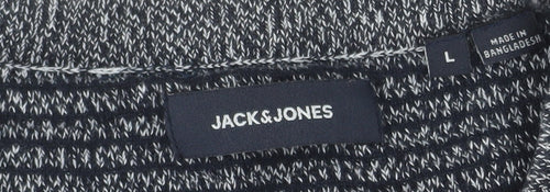 Jack & Jones Men's Grey Knit Cotton Pullover Sweatshirt L
