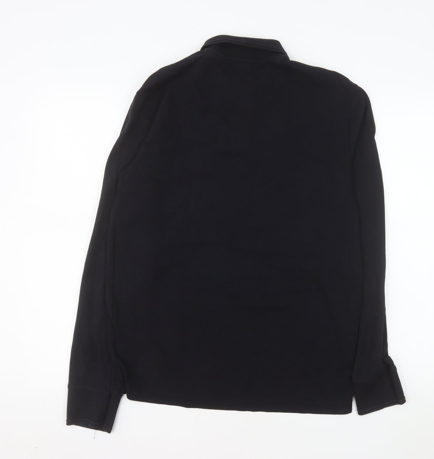 Original Penguin Men's Black Long Sleeve Cotton Polo Shirt M