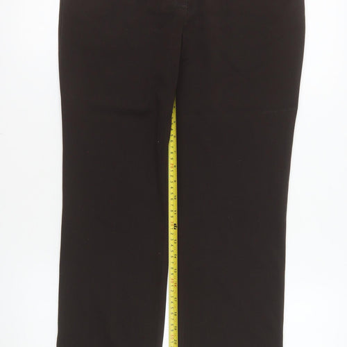 Rosita Women Black Stretch Straight Leg Trousers Size 8
