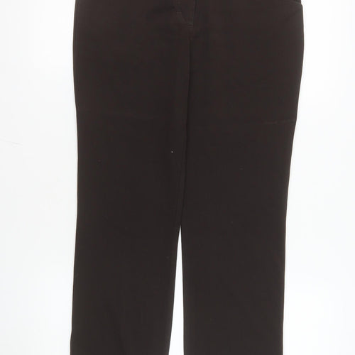 Rosita Women Black Stretch Straight Leg Trousers Size 8