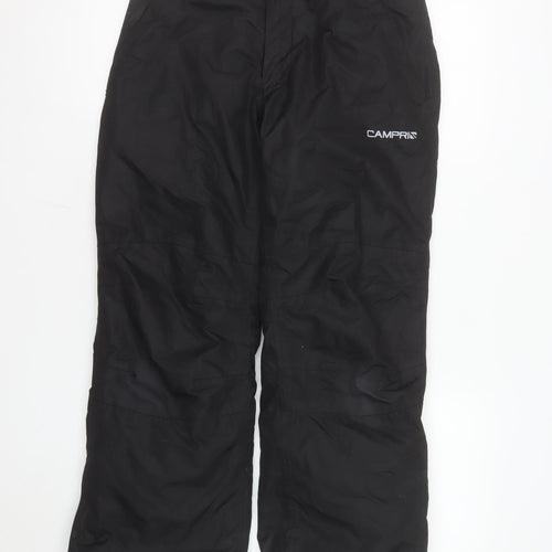 Campri Women’s Black Snow Pants Size 8 Waterproof Insulated Ski Trousers