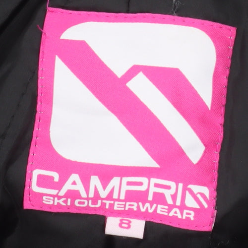 Campri Women’s Black Snow Pants Size 8 Waterproof Insulated Ski Trousers