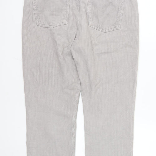 Topshop Women’s Grey Corduroy Chino Trousers Size 12 Regular