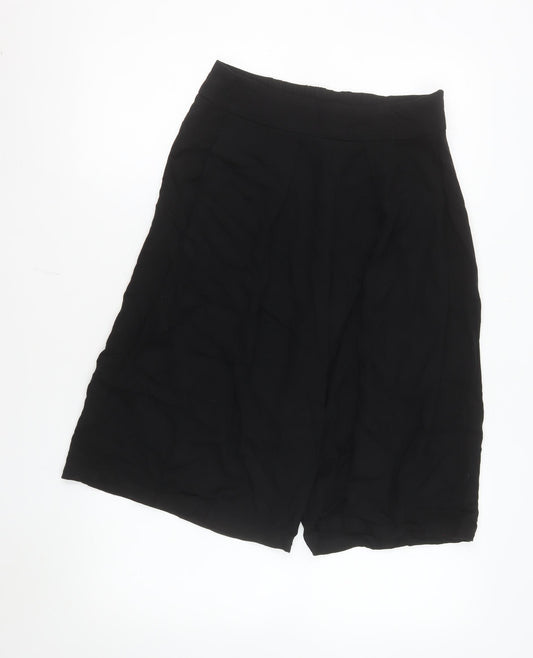 Mango Women Black Size 8 Culotte Shorts Lightweight Casual