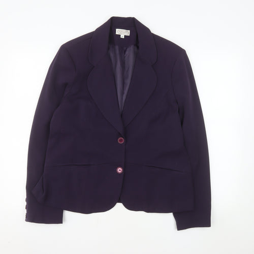 Nightingales Women's Purple Single-Breasted Blazer Size 16