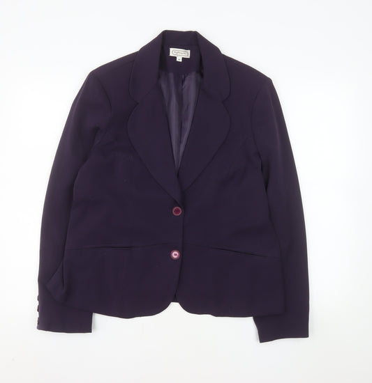 Nightingales Women's Purple Single-Breasted Blazer Size 16