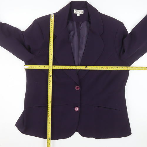 Nightingales Women's Purple Single-Breasted Blazer Size 16