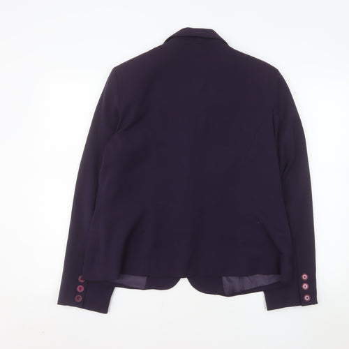 Nightingales Women's Purple Single-Breasted Blazer Size 16