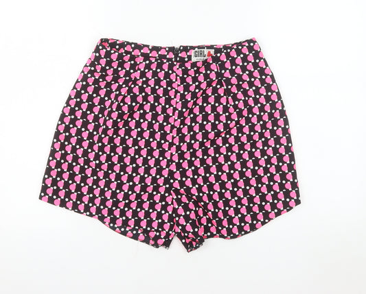 River Island Women’s Multicoloured Heart Print Chino Shorts Size 10