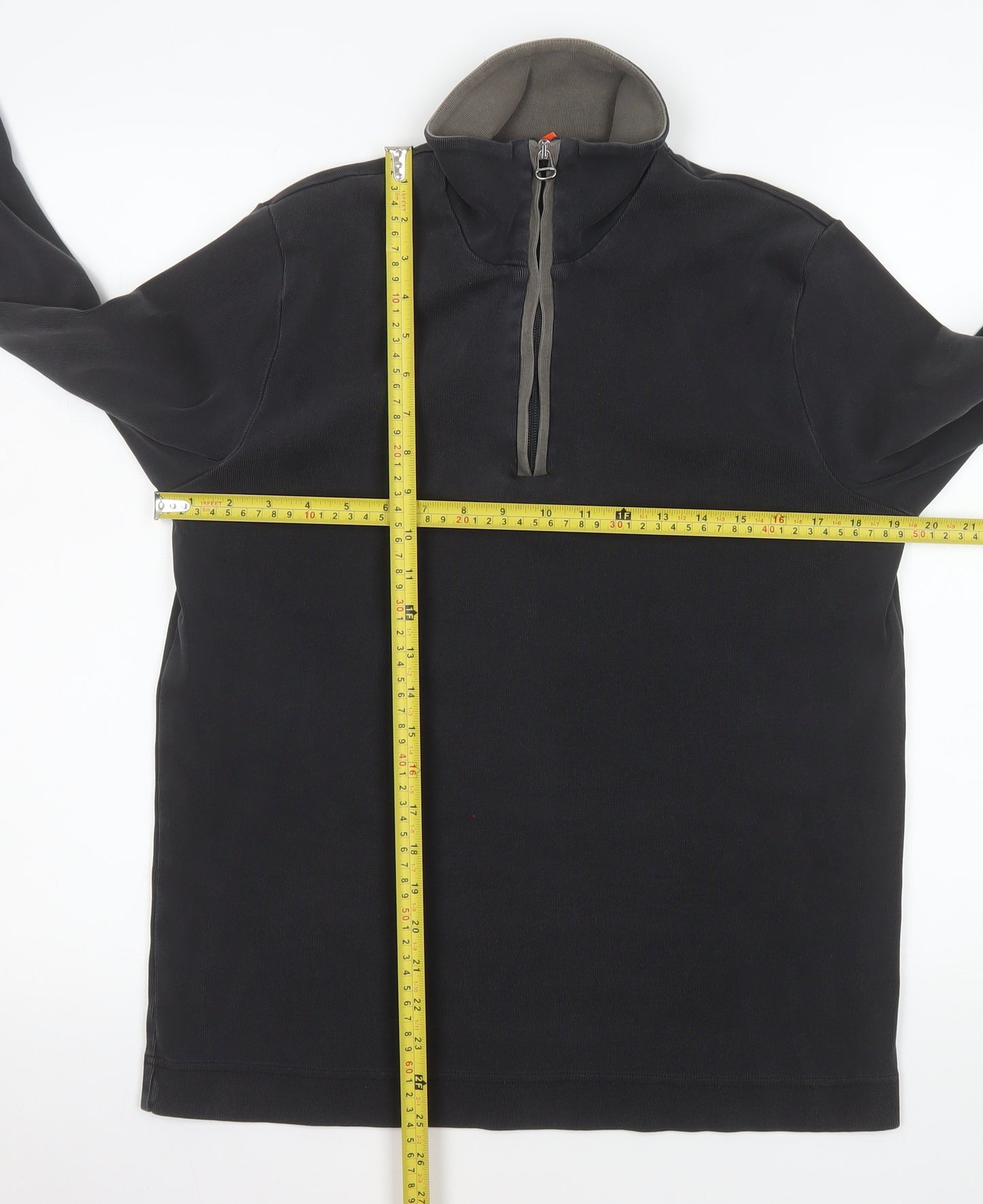 Hugo Boss Men’s Black 1/2 Zip Cotton Pullover Sweatshirt Size L