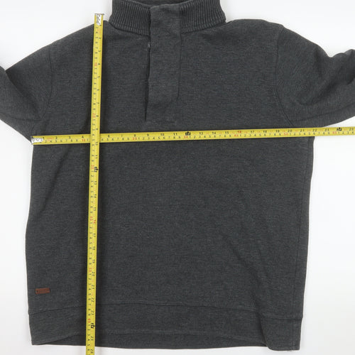 Designers at Debenhams Mens Grey High Neck Knit Pullover Sweatshirt L