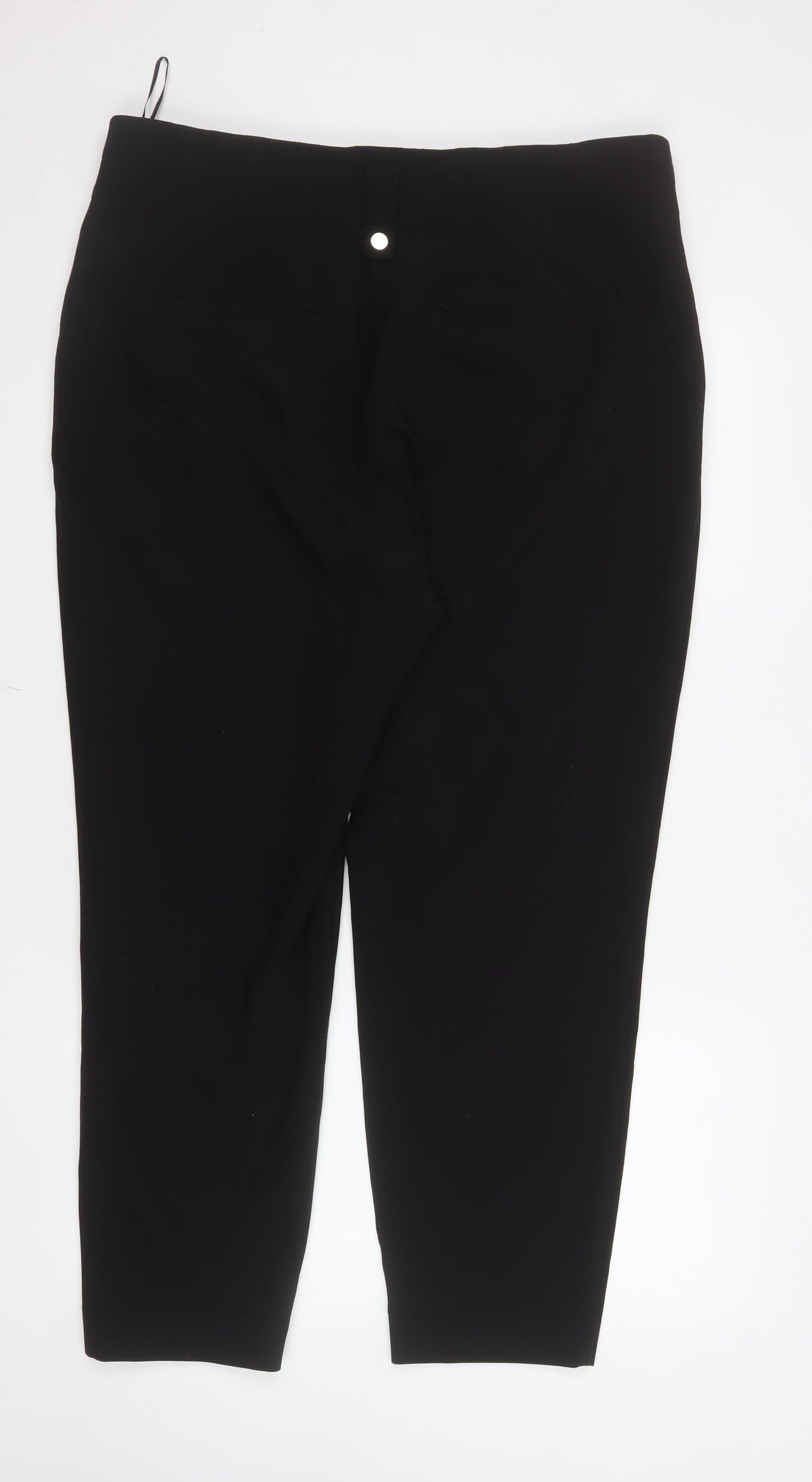 Mint Velvet Women's Black Size 16 Tapered Stretch Trousers