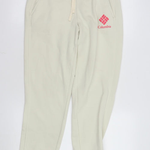 Columbia Women Beige Regular Fit Jogger Sweatpants S Cotton Blend
