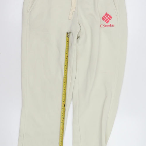 Columbia Women Beige Regular Fit Jogger Sweatpants S Cotton Blend