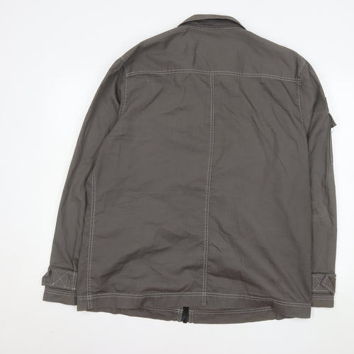 Next Men's Grey Cotton Full Zip Casual Jacket XL