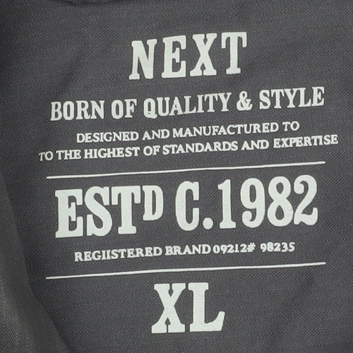 Next Men's Grey Cotton Full Zip Casual Jacket XL