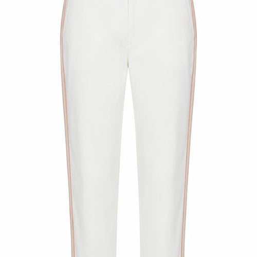 Luisa Cerano Women's White Cropped Stretch Cotton Trousers Size 10