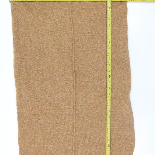 ASOS DESIGN Women Brown Wool Blend Midi Jumper Dress S