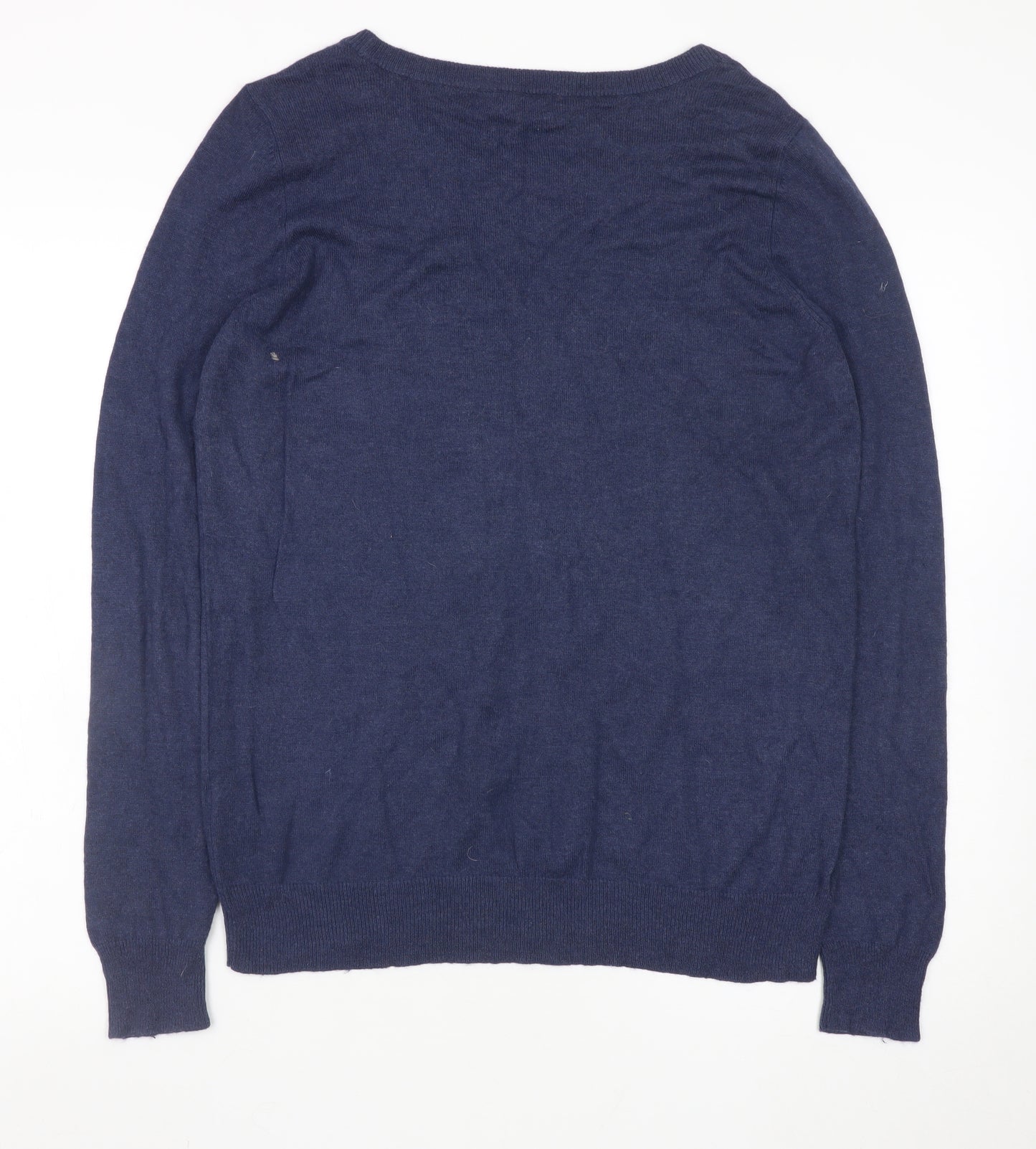Marks and Spencer Women's Blue Dog Pullover Jumper Size 14