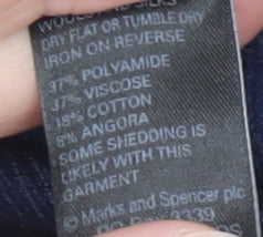 Marks and Spencer Women's Blue Dog Pullover Jumper Size 14