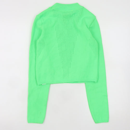 Collusion Women's Green Mock Neck Knit Pullover Jumper Size 10