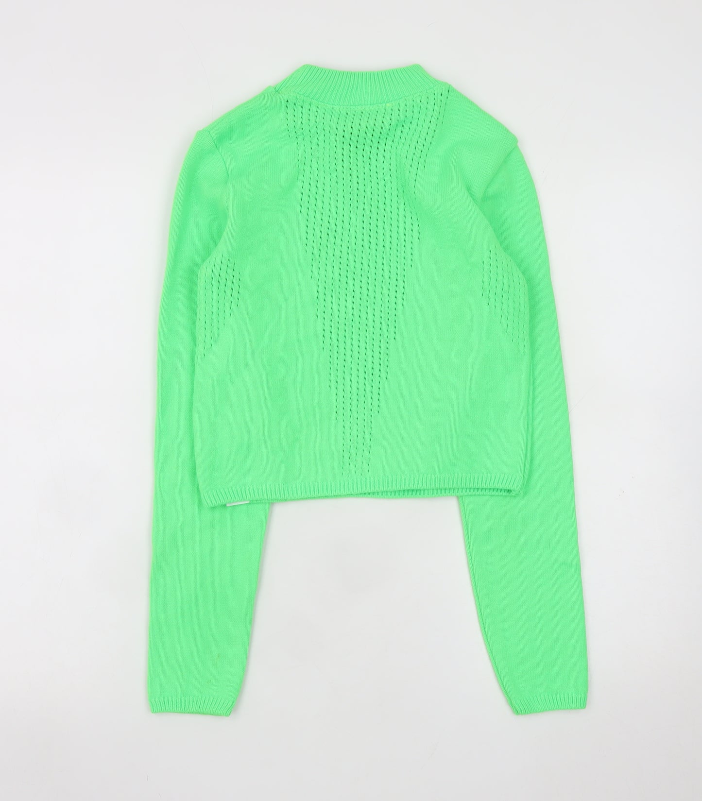 Collusion Women's Green Mock Neck Knit Pullover Jumper Size 10