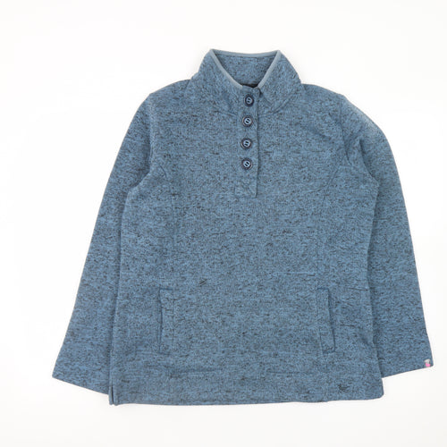 Country Rose Women Blue Henley Pullover Sweatshirt Size M Polyester