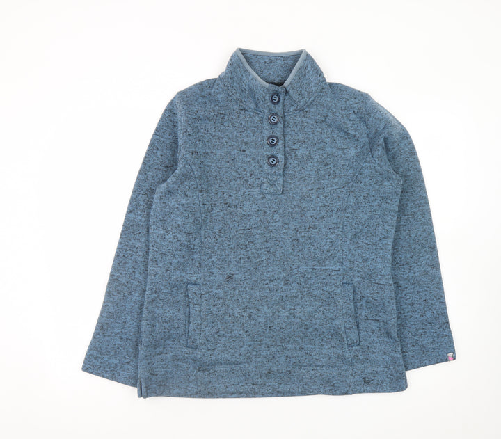 Country Rose Women Blue Henley Pullover Sweatshirt Size M Polyester