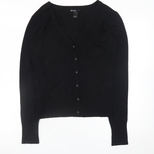 MNG Basics Women's Black V-Neck Button Cardigan Size 14