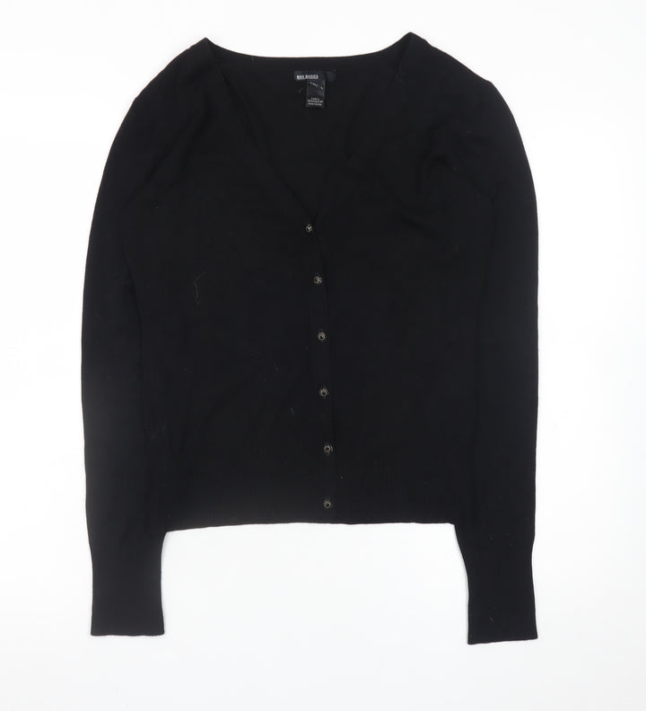 MNG Basics Women's Black V-Neck Button Cardigan Size 14