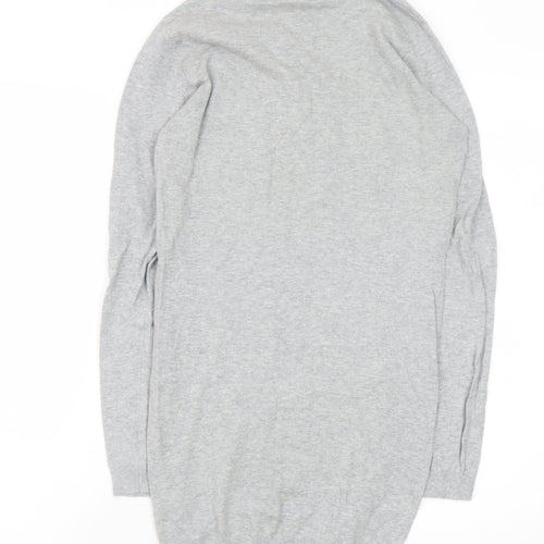 New Look Womens Grey Sweater Dress Size 12 Long Sleeve Knit