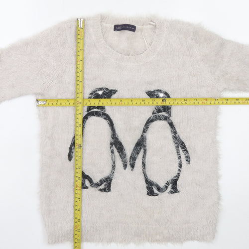 Marks and Spencer Womens Ivory Penguin Knit Jumper Size 8