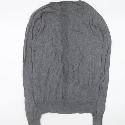 AllSaints Men's Grey Cotton Crew Neck Jumper Size M Slim Fit