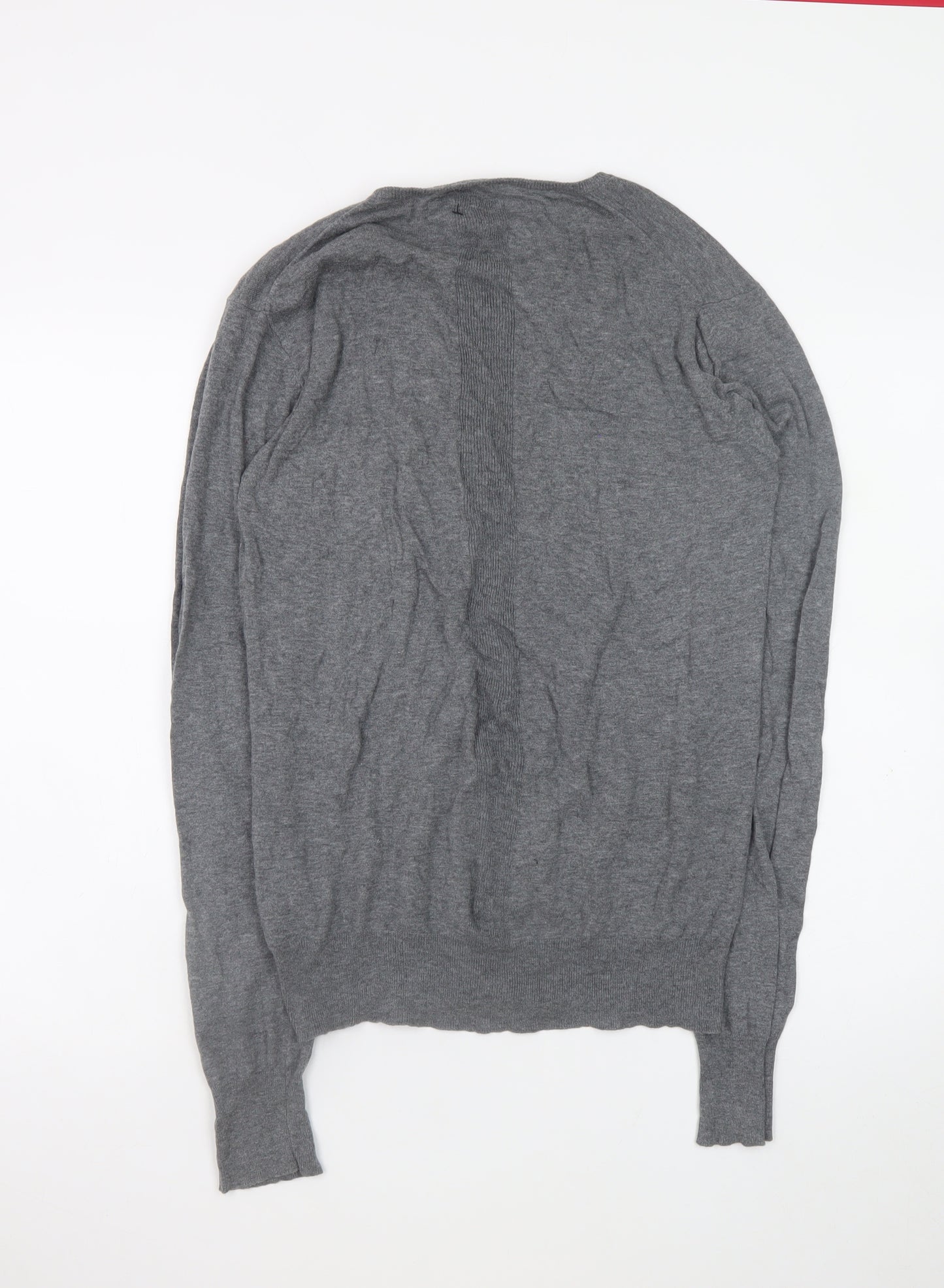 AllSaints Men's Grey Cotton Crew Neck Jumper Size M Slim Fit