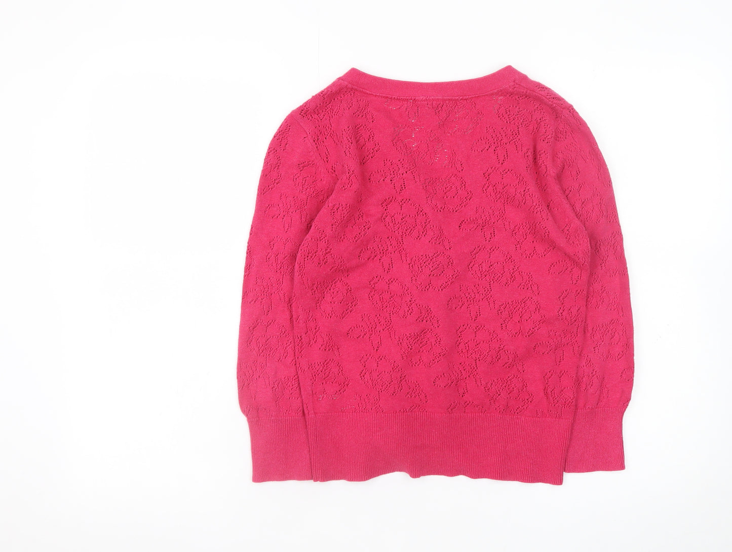 Rocha John Rocha Women's Pink Floral Knit Cardigan Size 10