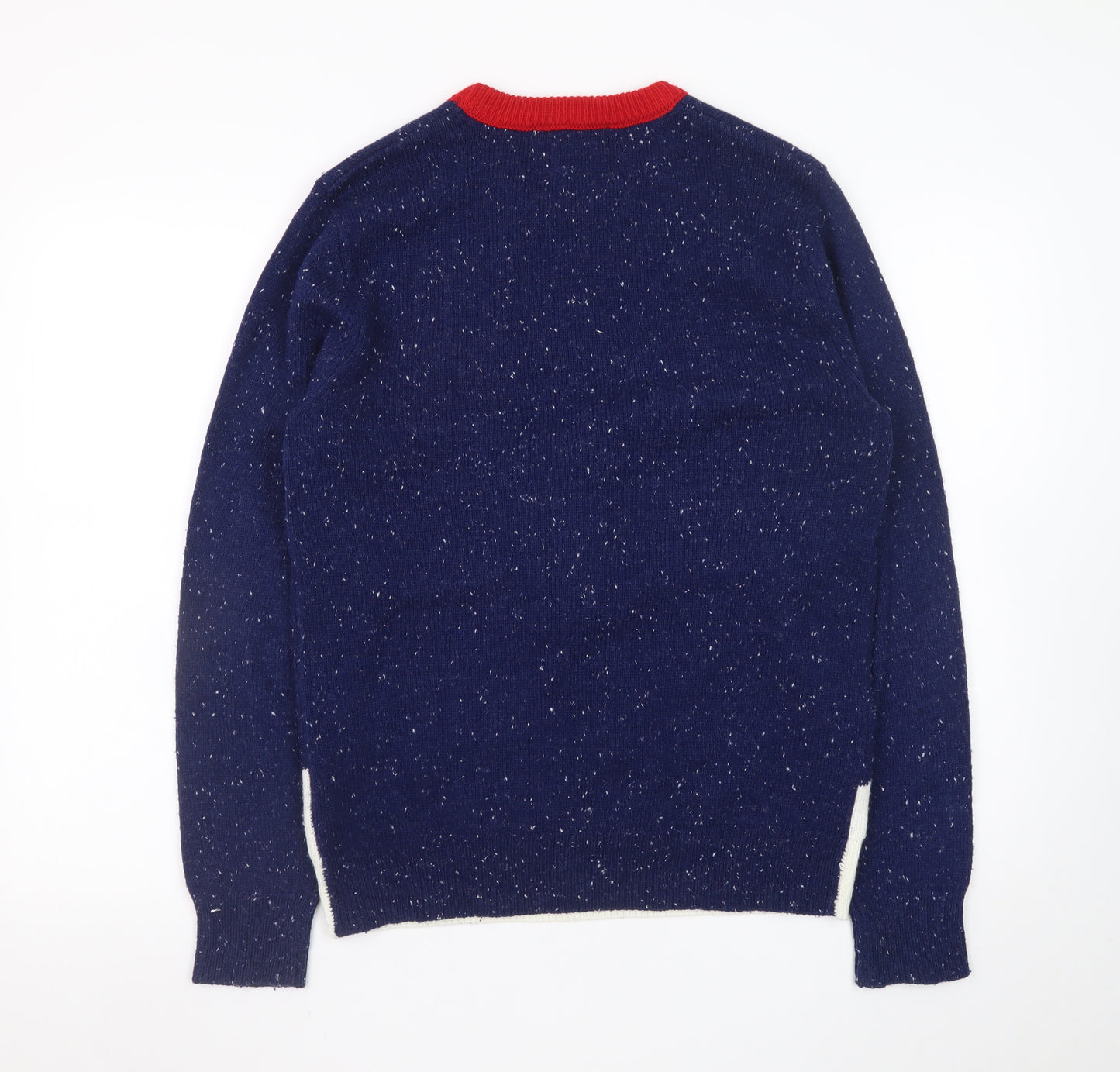 Next Men's Blue Snowman Christmas Jumper Medium Acrylic Knit