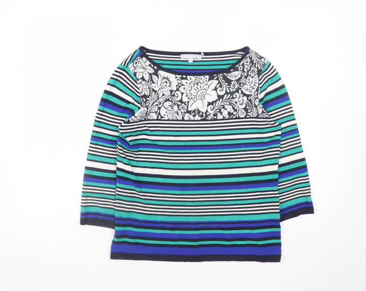 Marks and Spencer Per Una Women’s Multicoloured Striped Jumper Size 12