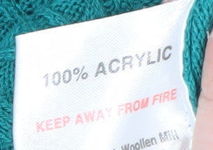 ISLE Essentials Women’s Green Roll Neck Cable-Knit Jumper Size S