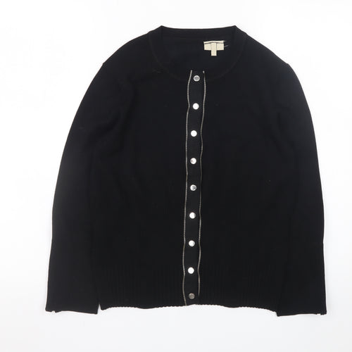 Karen Millen Women's Black Size 8 Slim Knit Cardigan